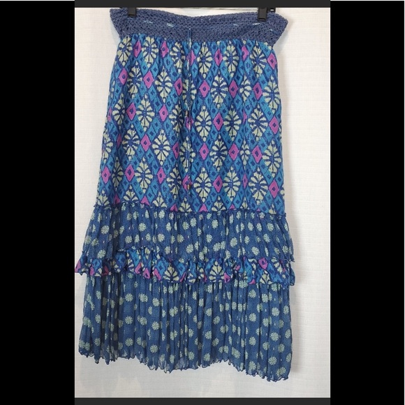 Free People Dresses & Skirts - Free People | Boho Layered Silk Skirt S